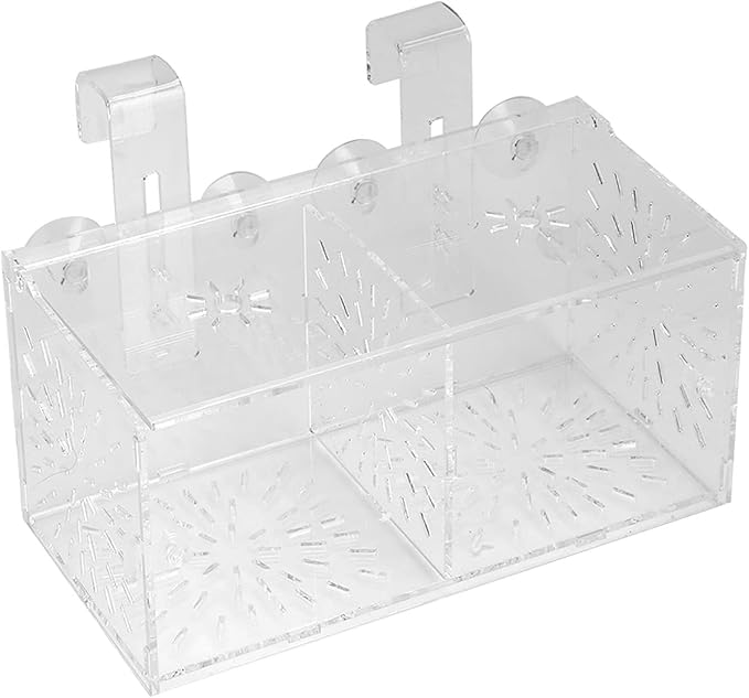 Fish Separation Box, Acrylic Transparent Fish Tank Breeding Isolation Box Aquarium Hatchery Incubator Holder(20CM*10CM*10CM)