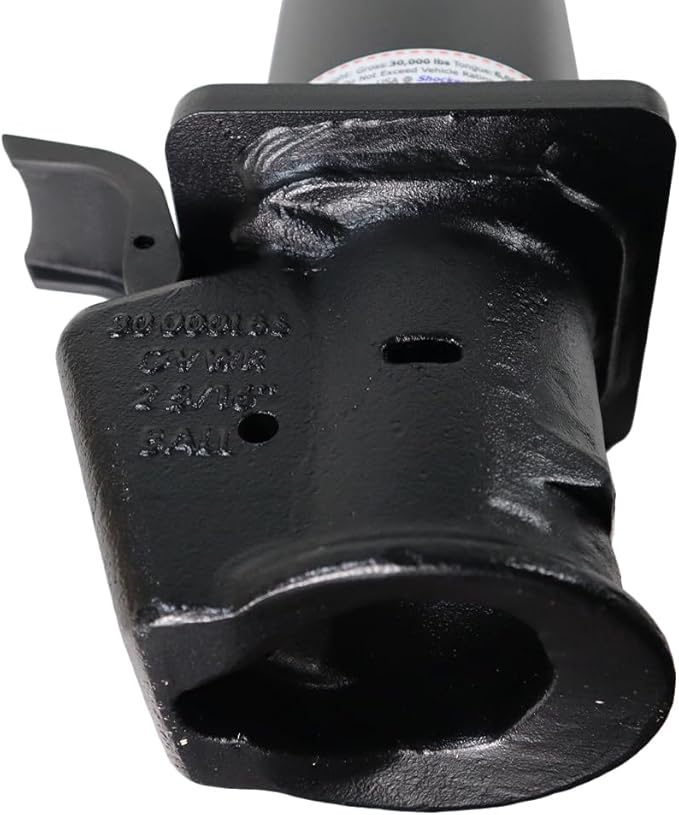 Shocker Replacement Gooseneck Stem & Demco Coupler for 2-5/16" Ball - Round 3-15/16" Straight Pin - Black - 30,000 lbs - Adjustable
