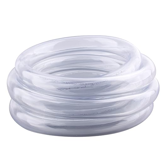 DERNORD PVC Tubing 3/4"ID X 1"OD Flexible Clear Vinyl Hose 10 Feet for Food Grade