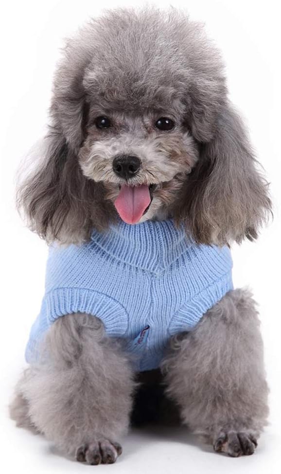 Warm Classic Turtleneck Pet Sweater - Cute Winter Dog & Cat Sweater for Small, Medium & Large Dogs - Christmas Sweaters for Girls & Boys