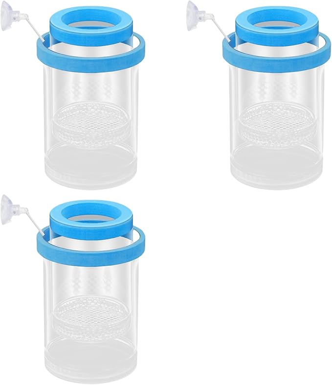 3pcs Floating Nursery Tanks Breeding Box for Baby Fish and Shrimp Great for Home and Office Aquariums Use