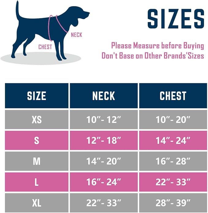 PHOEPET 2019 Reflective Dog Harness Large Breed Adjustable No Pull Vest with with Handle 2 Metal Rings 3 Buckles [Easy to Put on & Take Off](L, Red)