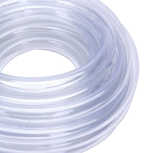 DERNORD PVC Tubing 9/16"ID X 3/4"OD Flexible Clear Vinyl Hose 25 Feet for Food Grade