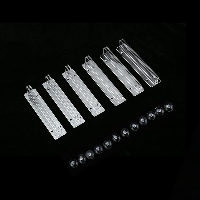 Acrylic Fish Tank Divider,10/15/20/55/75/125Gallon Tank Divider,Adjustment Clear Fish Tank Separator Set with Suction Cups (10 Gallon)