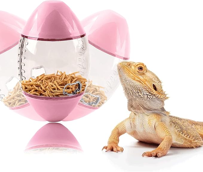 ALI2 Lizard & Gecko Enrichment Toys - Interactive Rugby Shape Toys for Bearded Dragon, Lizard & Small Animals