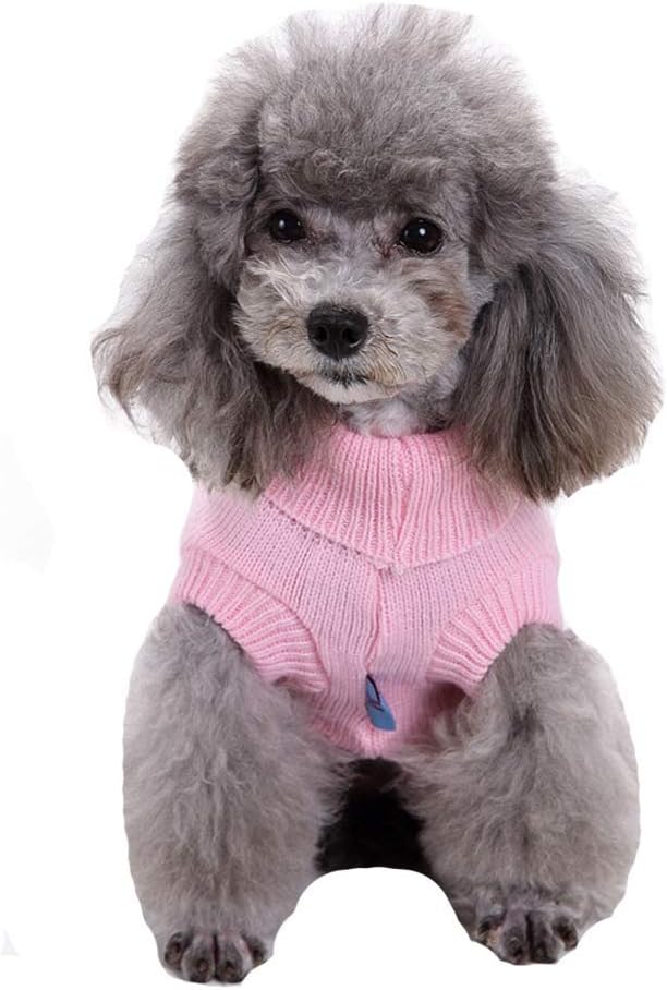 Dog Sweater for Small, Medium, Large Dogs - Warm Winter Classic Turtleneck Pet Clothes Coat for Girls Boys Puppy Cat - Cute Christmas Sweater