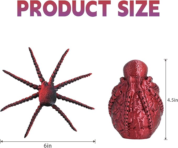 4PCS 3D Printed Octopus Animal Egg Set,Crystal Animals Egg Fidget Toy with Octopus Inside Easter Halloween for Kids (4pcs Octopus)