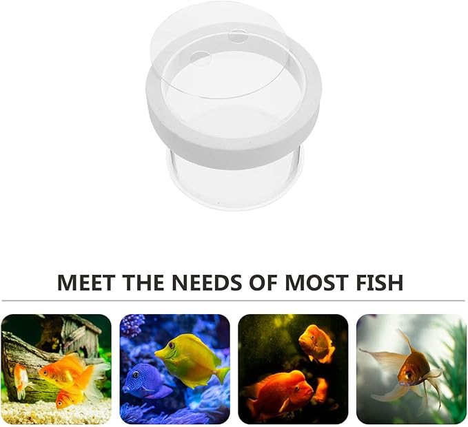 POPETPOP Acrylic Fish Tank Breeding Box Floating Aquarium Hatchery Incubator for Small Fish Guppy Shrimp 4.72X4.72X3.14 Inches