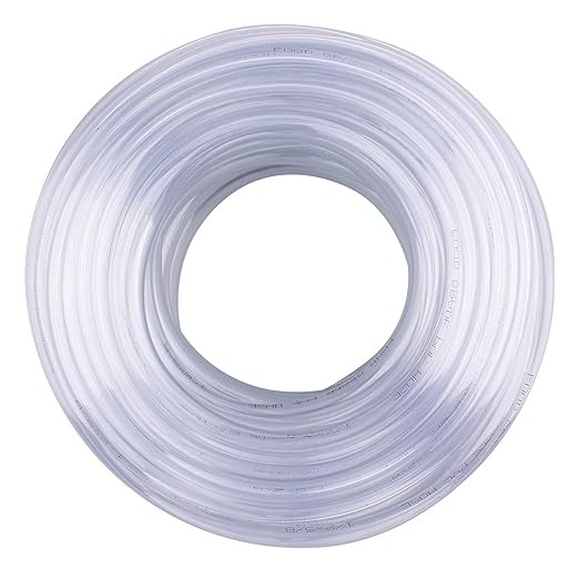 DERNORD PVC Tubing 1/2"ID X 5/8"OD Flexible Clear Vinyl Hose 50 Feet for Food Grade