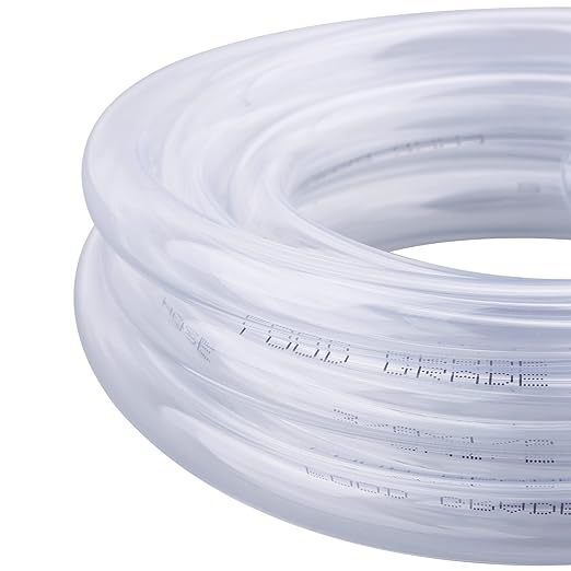 DERNORD PVC Tubing 3/8"ID X 1/2"OD Flexible Clear Vinyl Hose 10 Feet for Food Grade