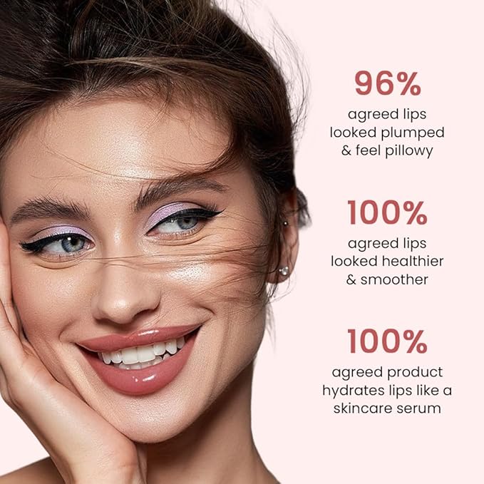 Lip Tinted Glowy Balm Hydrating Tinted Lip Serum Lip Gloss, Ultra-Hydrating Natural Vegan Lip Balm, Sheer-Tinted Shine & Hydration, Soothes & Softens Dry Lips Skincare (Warm Rose)