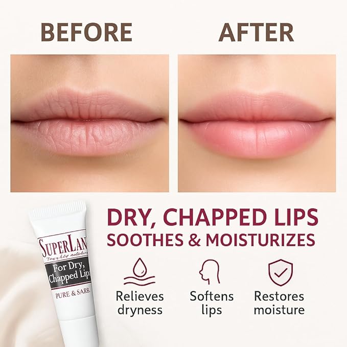 Organic Lanolin Lip Balm - Lip Repair for Hot/Dry Weather - Natural Nipple Cream Lanolin - Moisturizer for cracked lips - Hydrating lip care - Pure jojoba oil - Kosher Strawberry chapstick (0.35 Oz)