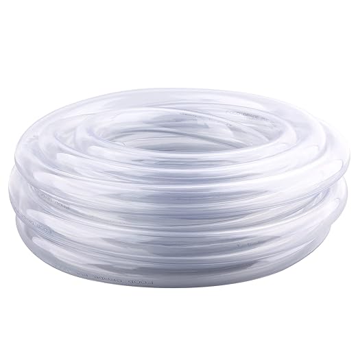 DERNORD PVC Tubing 3/4"ID X 1"OD Flexible Clear Vinyl Hose 25 Feet for Food Grade