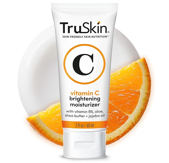 TruSkin Vitamin C Face Cream – Brightening & Hydrating Daily Moisturizer with Vitamin E, B5, Jojoba Oil & Green Tea – Smooth, Radiant-Looking Skin, 2 Fl Oz