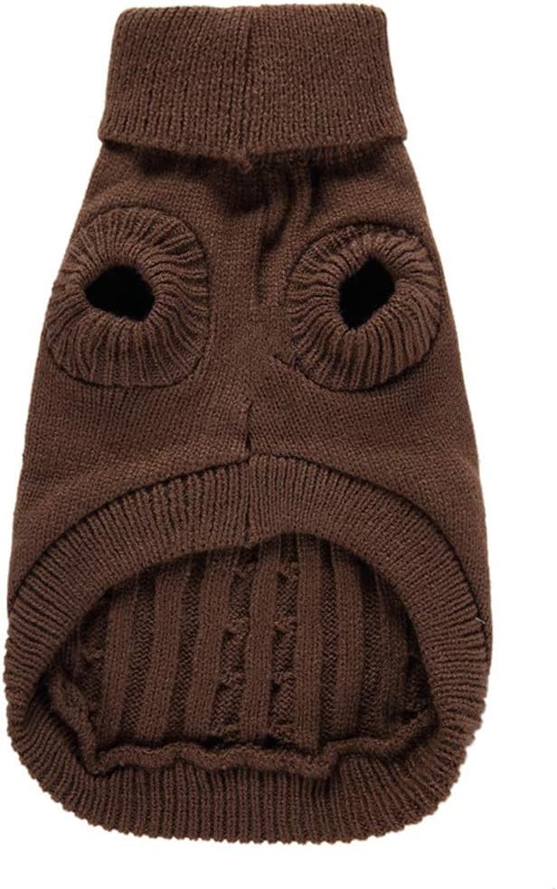 Warm Classic Turtleneck Pet Sweater - Cute Winter Coat for Small, Medium & Large Dogs & Cats - Christmas Sweater for Girls & Boys