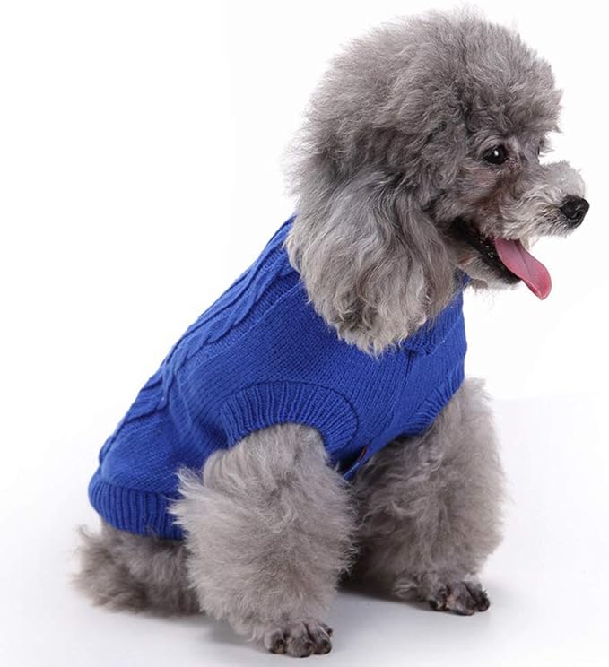 Dog Sweater for Small, Medium, Large Dogs - Warm Winter Classic Turtleneck Pet Clothes Coat for Girls Boys Puppy Cat - Cute Christmas Sweater