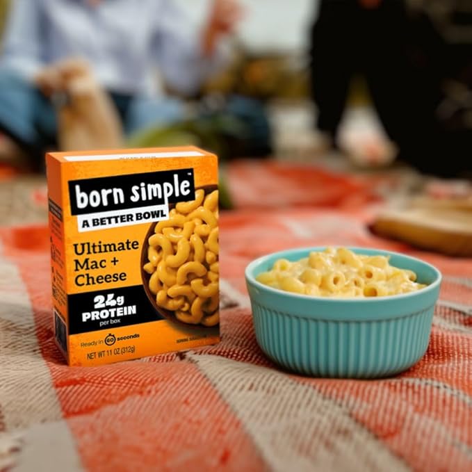 Born Simple Ready to Eat Meals, Variety Pack |Includes Chipotle, Teriyaki, Thai Chicken & Ultimate Mac and Cheese|IMPROVED RECIPE - High Protein, Prepared Meal, Microwavable Entree, 11 oz (Pack of 4)