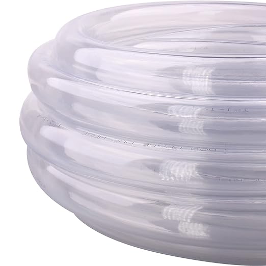DERNORD PVC Tubing 1"ID X 1 1/4"OD Flexible Clear Vinyl Hose 25 Feet for Food Grade