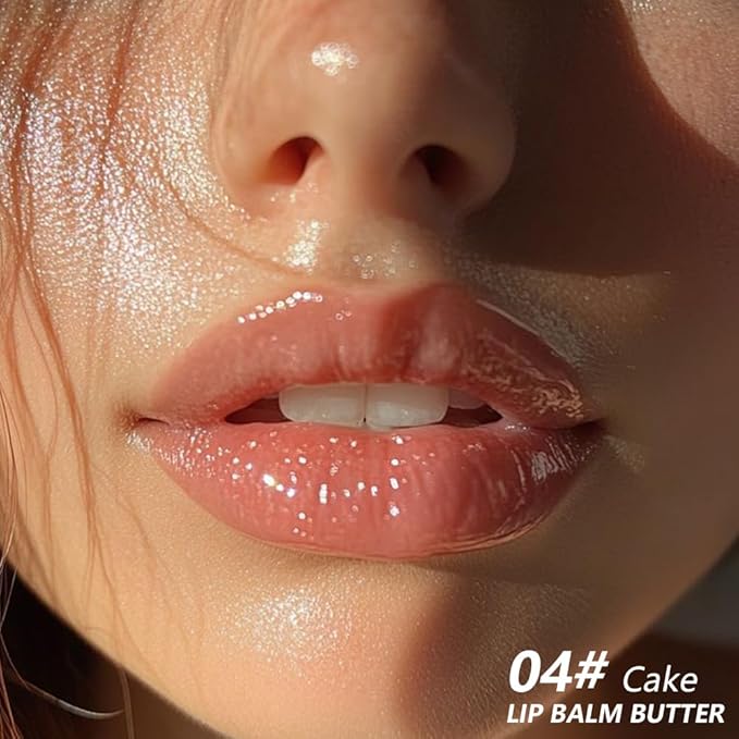 Summer Lip Butter Lip Balm, Ultra-Hydrating Natural Vegan Lip Balm, Sheer-Tinted Shine & Hydration, Soothes & Softens Dry Lips Skincare, Bálsamo labial hidratante #4 Cake