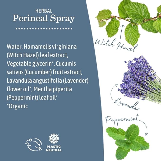 Earth Mama Postpartum Recovery Kit | Take Care Down There® with Organic Perineal Balm & Herbal Perineal Spray, 2-Piece Set