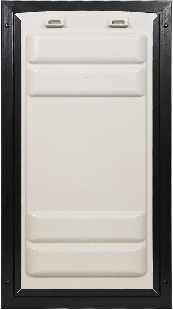 Endura Flap Giant Dog Door for Doors | Designed for Big & Tall Dog Breeds | Insulated Flap for Energy Efficiency | Weather-Resistant & Secure Aluminum Frame | Black, Extra Large, Single Flap