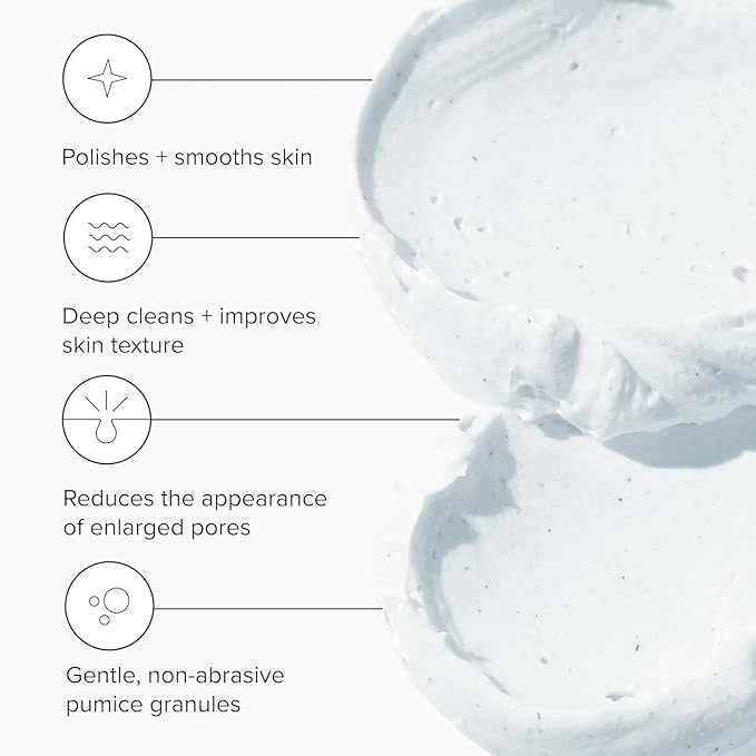 DRMTLGY Microdermabrasion Scrub – Gentle Facial Exfoliating Scrub to Smooth & Polish Skin – Face Exfoliator for Dull, Rough Texture – Pumice Exfoliant – 2 oz
