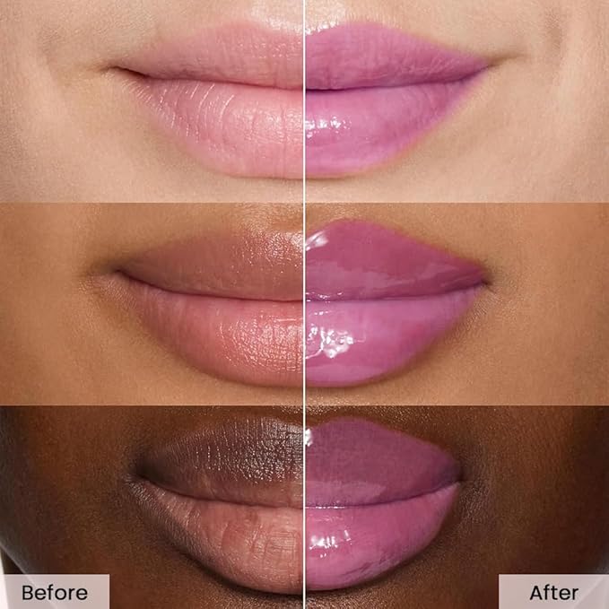 Lip Tinted Glowy Balm Hydrating Tinted Lip Serum Lip Gloss, Ultra-Hydrating Natural Vegan Lip Balm, Sheer-Tinted Shine & Hydration, Soothes & Softens Dry Lips Skincare (Light Pink)