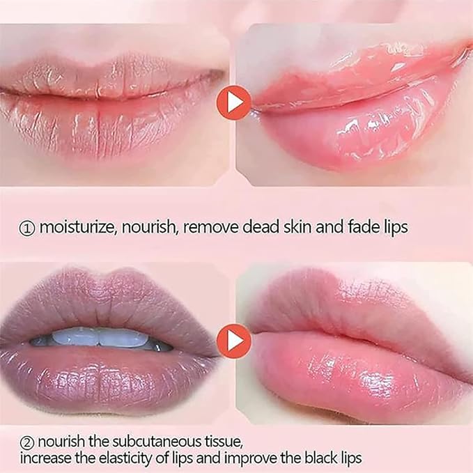 Strawberry Lip Balm, Vitamin E Masks & Moisturizing Propolis Sleeping Mask, Effective Reduces Lines Prevention Dry and Cracked Scrubs Exfoliator Smoothing Dry Care