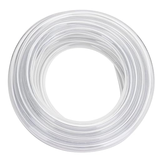 DERNORD PVC Tubing 1"ID X 1 1/4"OD Flexible Clear Vinyl Hose 50 Feet for Food Grade