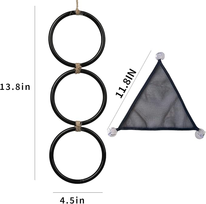 2PCS Ball Python Snake Climbing Rings - Enrichment Toys for Corn Snakes - Decorative Habitat Accessories for Reptile Tanks | Ideal for Terrariums, Bearded Dragons, Geckos, Lizards, Parrots