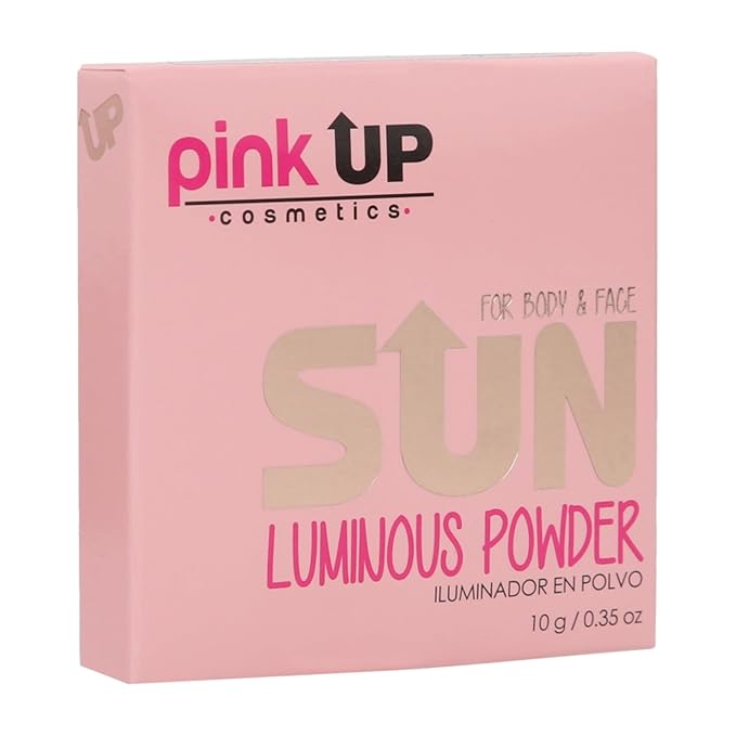 Pink Up | Luminous Powder |Highlighter | Enhances glow & defines features | Light-reflecting finish for radiant skin | Highlighter makeup | Makeup | Silky texture | Illuminate | Model PKIP07