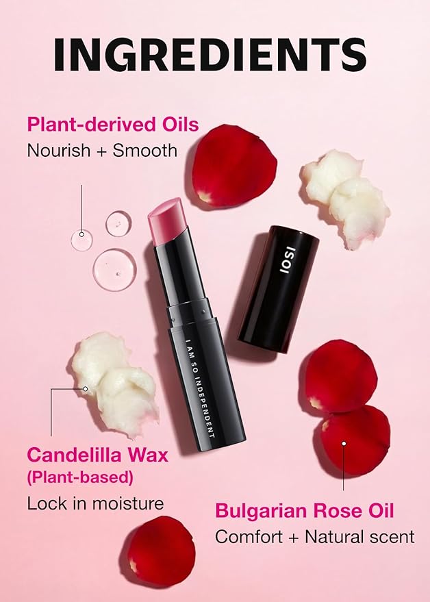 ISOI Bulgarian Rose Lip Treatment Balm (Berry Rose) – Hydrating & Tinted Lip Balm for Dry Lips, Korean Skincare (0.18 oz, 5g)