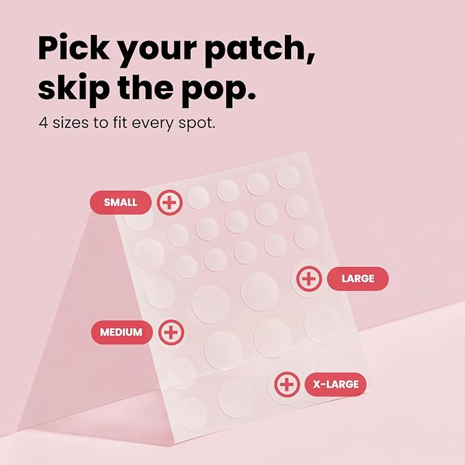 ROSELYNBOUTIQUE Pimple Patches for Face - Hydrocolloid Acne Patches with Tea Tree Oil, Zits Blemishes Pore Strips - Vegan Facial Skin Care Products Cruelty-Free (150 Counts - 4 Sizes)