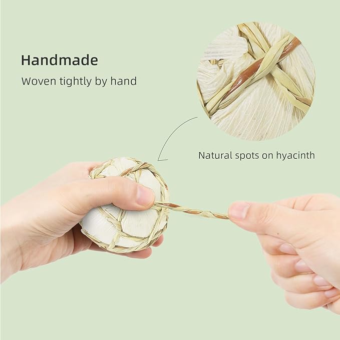 andwe Small Animals Play Balls Rolling Chew Toys & Gnawing Treats for Rabbits Guinea Pigs Chinchilla Bunny Degus - Pet Cage Entertainment Accessories (Pack of 4)