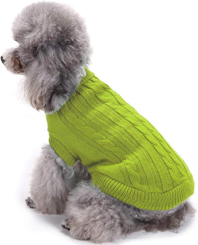 Dog Sweater for Small, Medium, Large Dogs - Warm Winter Classic Turtleneck Pet Clothes - Cute Christmas Coat for Puppies, Cats, Girls, Boys