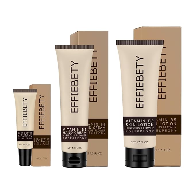 3-in-1 Skin Care Gift Set: Ultra Hydrating Body Lotion, Nourishing Hand Cream & Restoring Lip Balm, with Shea Butter, Coconut Oil & Aloe Vera, For All Skin Types, Daily Moisturizer Combo