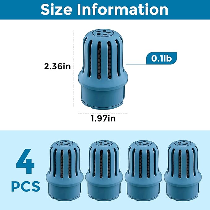VANNON 4Pcs Pet Water Filter Sets, Activated Carbon Filter Replacements for Small Animals Water Bottle Dispenser, Replacement Filter Fits for VANNON Filtered Water Dispensers