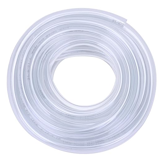 DERNORD PVC Tubing 7/16"ID X 9/16"OD Flexible Clear Vinyl Hose 25 Feet for Food Grade