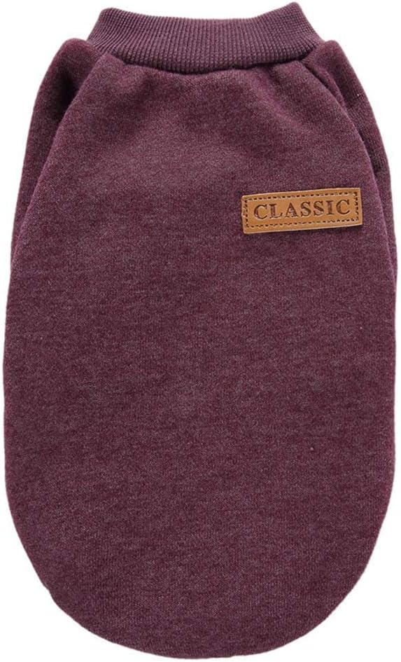Jecikelon Dog Clothes Dogs Sweater Soft Puppies Clothing Winter Puppy Sweaters Warm Outfit for Dogs Small XXS XS Cat Apparel (Medium, Brown)
