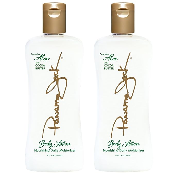 Panama Jack Aloe Moisturizer Lotion - After Sun Daily Skincare, Contains Aloe, Cocoa Butter, Olive Oils with Vitamin E, 8 FL OZ (Pack of 2)