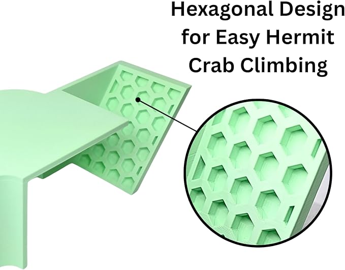 Hermit Crab Underground Tunnel Cave Corner | Hermit Crab Climbing Tank Decor Hide Hideout | Enrichment Habitat Hideaway Decoration Accessories Supplies Toys Ornaments (Seafoam Green)