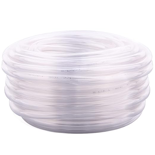 DERNORD PVC Tubing 1/4"ID X 3/8"OD Flexible Clear Vinyl Hose 50 Feet for Food Grade