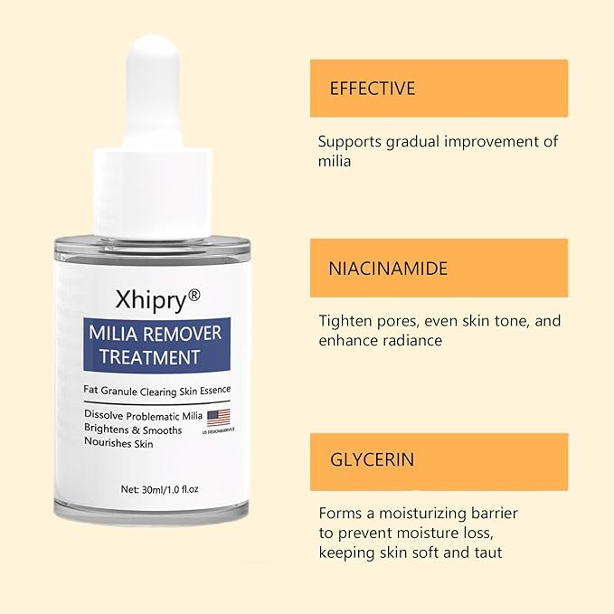 Milia Remover for Face, Milia Bump Remover Under Eye, Spot Treatment Serum with Salicylic Acid, Milia Acne Cream 30Ml