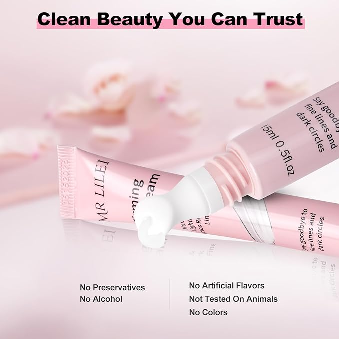 Firming Eye Cream with Hyaluronic Acid, Anti-Aging Unde Eye Cream, Eye Treatment for Dark Circles & Wrinkles - Fragrance-Free, 0.5 oz