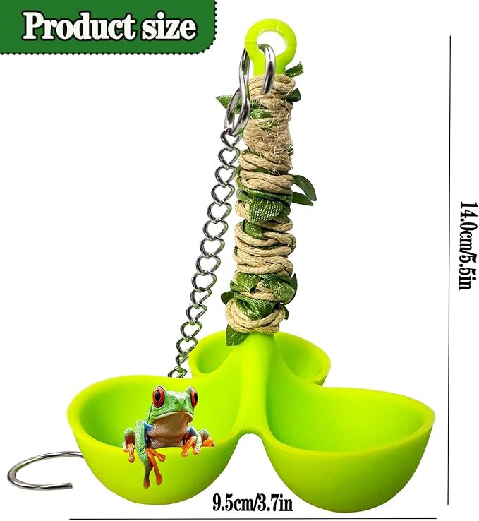 Frog Habitat Hammock with Suction Cup,Soft Silicone Tree Frogs Terrarium Accessories ，Applicable to Toad, Tadpole， Tree Frogs, Dwarf Frogs, Small Amphibians