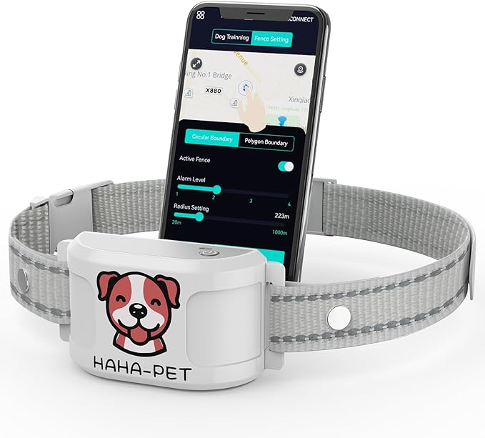 GPS Wireless Dog Fence & Training Collar – No Subscription, App Geo-Fence 3280ft, 60-164ft Bluetooth Training, 3 Correction Modes, Auto Sleep/Wake, Long Battery Life