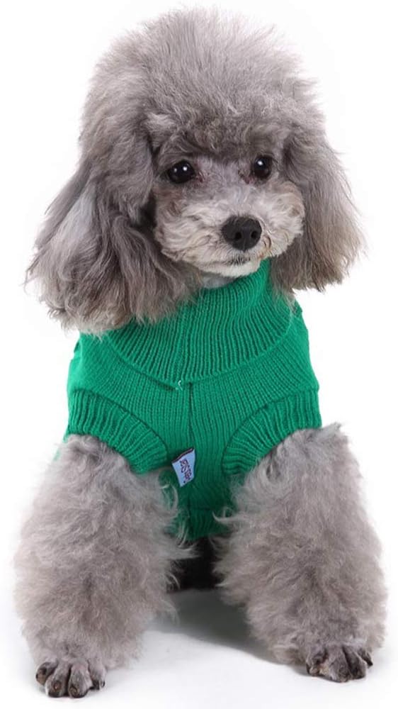 Dog Sweater for Small, Medium, Large Dogs - Warm Winter Classic Turtleneck Pet Clothes - Cute Christmas Coat for Puppies, Cats, Girls, Boys