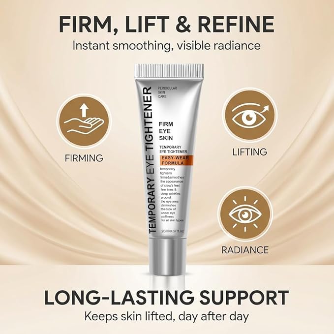 Perfection Eye Tightener Cream, Instant Firming Lifting Eye Cream for Wrinkles, Puffiness & Fine Lines, Gentle Skin Care All Skin Types-White-(2PCS with 2 Brushes)