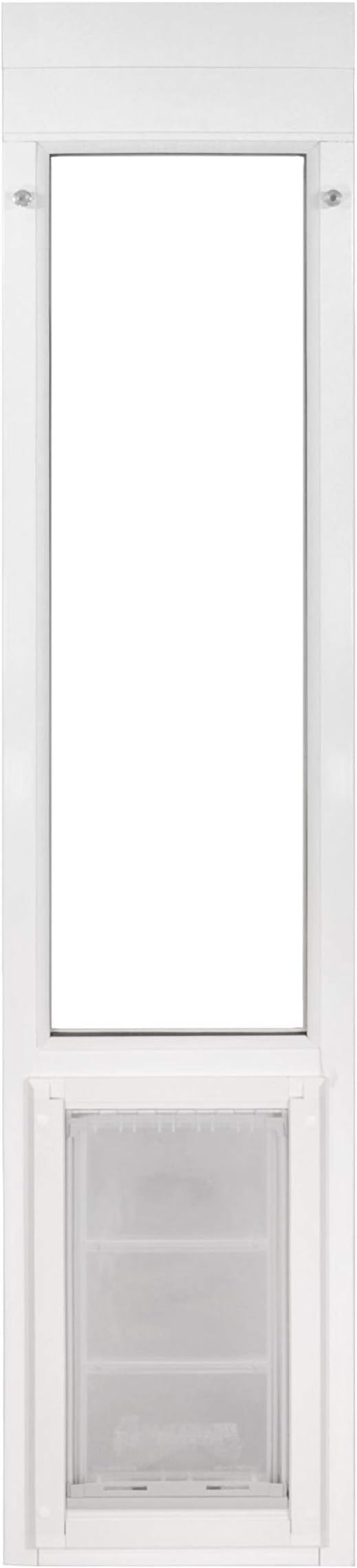 Endura Flap Pet Door for Vinyl Sliding Glass Doors | Dual-Flap Extreme Weather Design | Insulated, Energy-Efficient Dog Door with Locking Security | White, XXL Flap, 74.75"-77.75" Slider Height