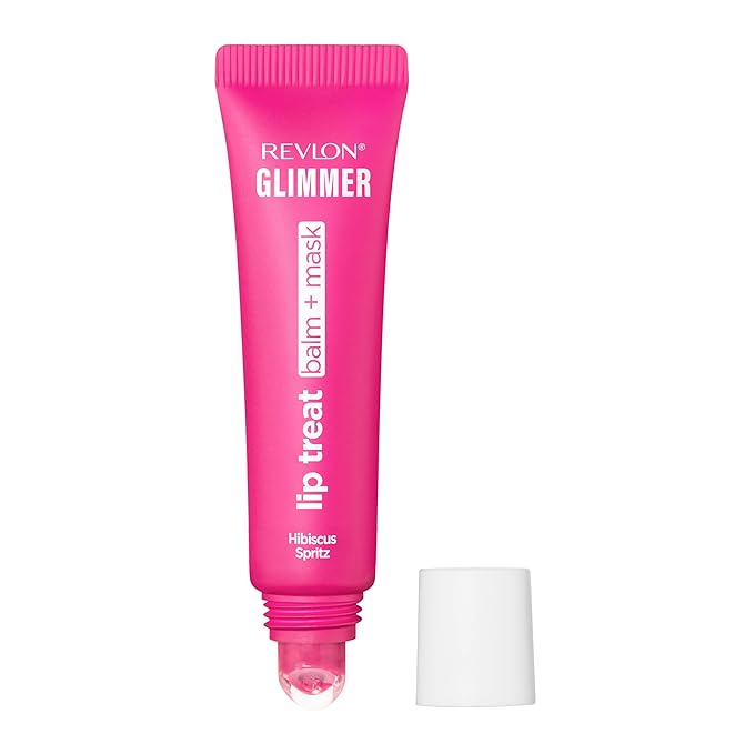 Revlon Glimmer Lip Treat Balm + Mask™, Overnight Peptide Lip Treatment, Hydrating, 005 Hibiscus Spritz, 0.4 fl oz